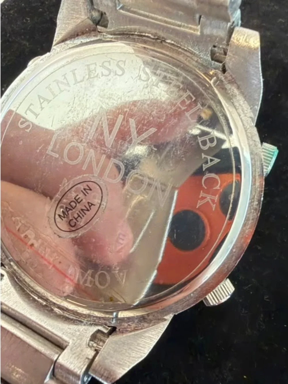 NY London Men's Multi-Dial Watch Silver Tone Rhinestone Bezel Metal Band